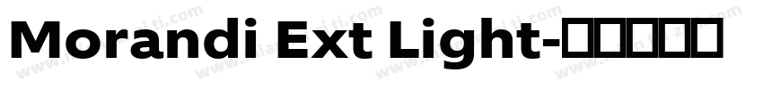 Morandi Ext Light字体转换